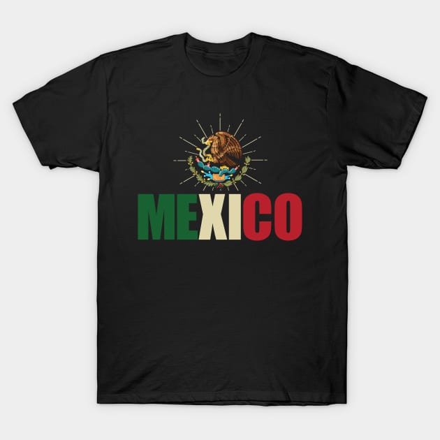 Mexico Flag Emblem T-Shirt T-Shirt by ThirdEyeAerial